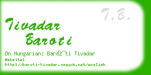 tivadar baroti business card